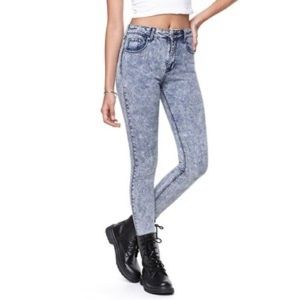 Acid Wash High-Waisted Jeans